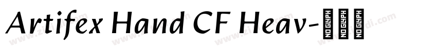 Artifex Hand CF Heav字体转换